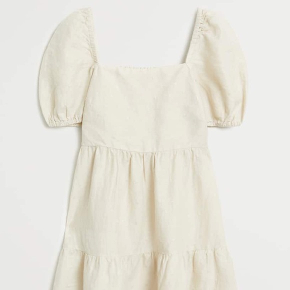 MNG Ruffled Linen Dress - Picture 7 of 13